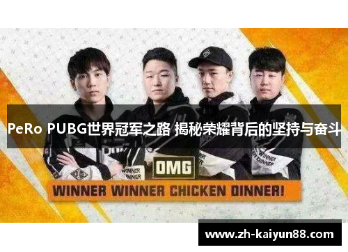 PeRo PUBG世界冠军之路 揭秘荣耀背后的坚持与奋斗